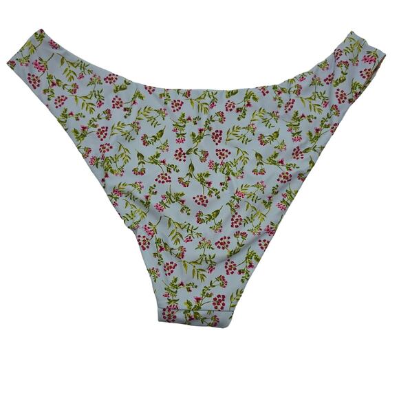 J. Crew Womans size L Curved Waist Bikini Bottom Cloud Meadow Floral Cheeky NEW - Picture 3 of 8